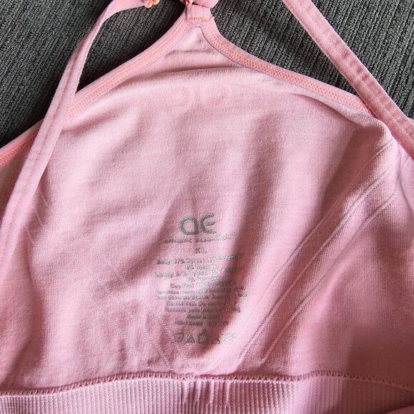 Athletic Essential Women's Blue Pink Racerback Athletic Sports Bra Size XL - Picture 7 of 7